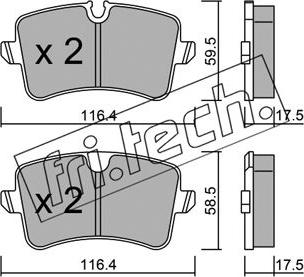 Fri.Tech. 971.0 - Тормозные колодки, дисковые, комплект autosila-amz.com