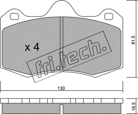 Fri.Tech. 407.0 - Тормозные колодки, дисковые, комплект autosila-amz.com