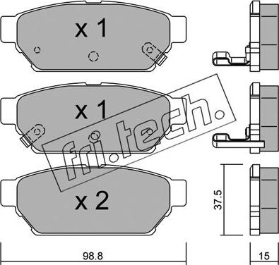 Fri.Tech. 411.0 - Тормозные колодки, дисковые, комплект autosila-amz.com