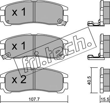 Fri.Tech. 413.0 - Тормозные колодки, дисковые, комплект autosila-amz.com