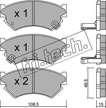 Fri.Tech. 426.0 - Тормозные колодки, дисковые, комплект autosila-amz.com