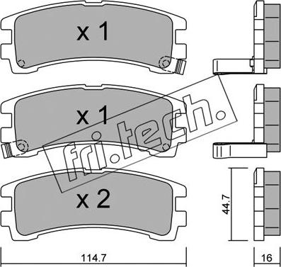 Fri.Tech. 423.0 - Тормозные колодки, дисковые, комплект autosila-amz.com