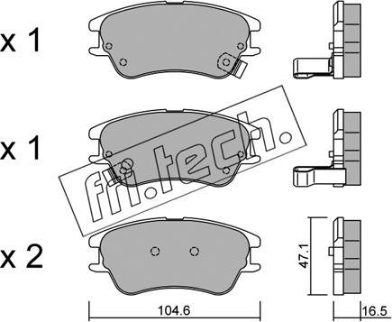 Fri.Tech. 518.0 - Тормозные колодки, дисковые, комплект autosila-amz.com