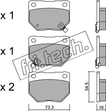 Fri.Tech. 517.0 - Тормозные колодки, дисковые, комплект autosila-amz.com