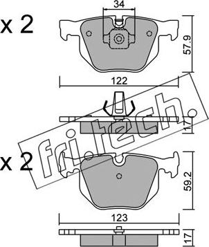 FTE 9005572 - Тормозные колодки, дисковые, комплект autosila-amz.com