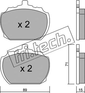 Fri.Tech. 694.0 - Тормозные колодки, дисковые, комплект autosila-amz.com