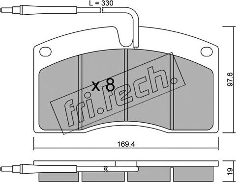 Fri.Tech. 664.0 - Тормозные колодки, дисковые, комплект autosila-amz.com