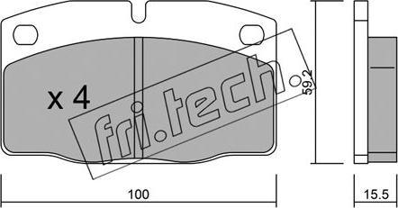 Fri.Tech. 046.0 - Тормозные колодки, дисковые, комплект autosila-amz.com