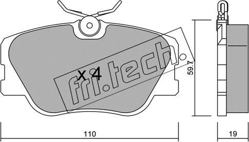 Fri.Tech. 063.0 - Тормозные колодки, дисковые, комплект autosila-amz.com