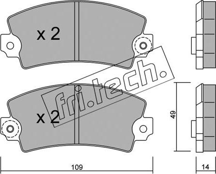 Fri.Tech. 005.1 - Тормозные колодки, дисковые, комплект autosila-amz.com