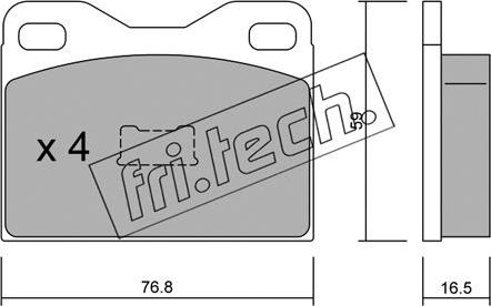 Fri.Tech. 017.1 - Тормозные колодки, дисковые, комплект autosila-amz.com