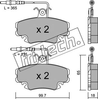 Fri.Tech. 034.1 - Тормозные колодки, дисковые, комплект autosila-amz.com