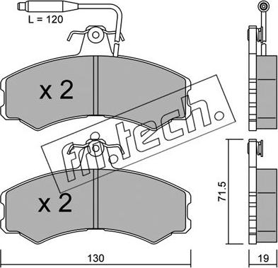 Fri.Tech. 033.0 - Тормозные колодки, дисковые, комплект autosila-amz.com