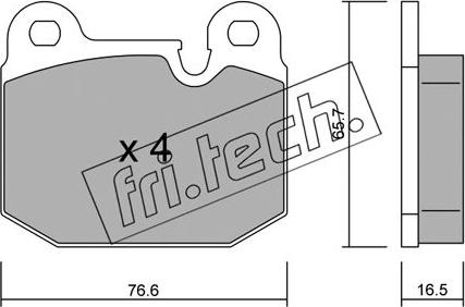 Fri.Tech. 029.0 - Тормозные колодки, дисковые, комплект autosila-amz.com