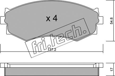 Fri.Tech. 197.0 - Тормозные колодки, дисковые, комплект autosila-amz.com