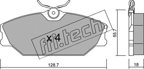 Fri.Tech. 144.2 - Колодки тормозные передние без датчика Renault CLIO2,Laguna.MEGANE autosila-amz.com