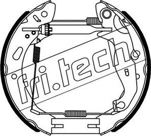 Fri.Tech. 16442 - Комплект тормозных колодок, барабанные autosila-amz.com