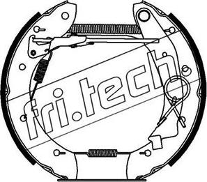 Fri.Tech. 16463 - Комплект тормозных колодок, барабанные autosila-amz.com