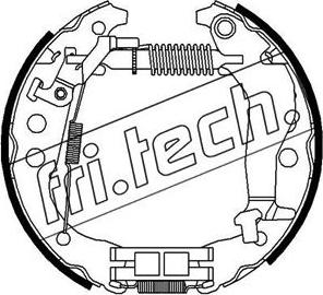 Fri.Tech. 16405 - Комплект тормозных колодок, барабанные autosila-amz.com