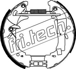 Fri.Tech. 16419 - Комплект тормозных колодок, барабанные autosila-amz.com