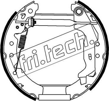 Fri.Tech. 16487 - Комплект тормозных колодок, барабанные autosila-amz.com