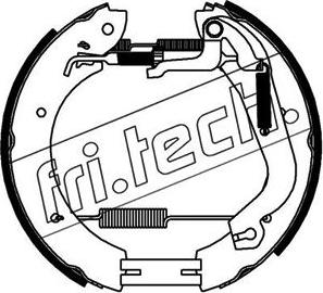 Fri.Tech. 16435 - Комплект тормозных колодок, барабанные autosila-amz.com