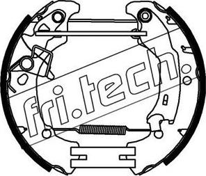 Fri.Tech. 16433 - Комплект тормозных колодок, барабанные autosila-amz.com