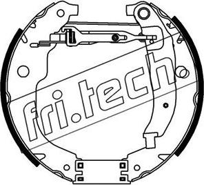 Fri.Tech. 16423 - Комплект тормозных колодок, барабанные autosila-amz.com