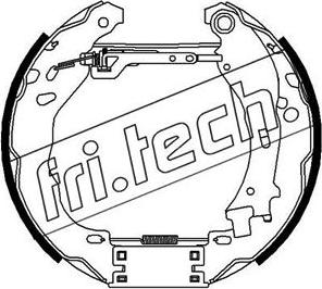 Fri.Tech. 16472 - Комплект тормозных колодок, барабанные autosila-amz.com