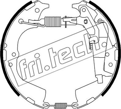 Fri.Tech. 16512 - Комплект тормозных колодок, барабанные autosila-amz.com