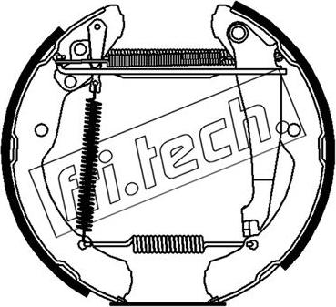 Fri.Tech. 16504 - Комплект тормозных колодок, барабанные autosila-amz.com