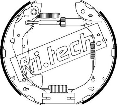 Fri.Tech. 16500 - Комплект тормозных колодок, барабанные autosila-amz.com