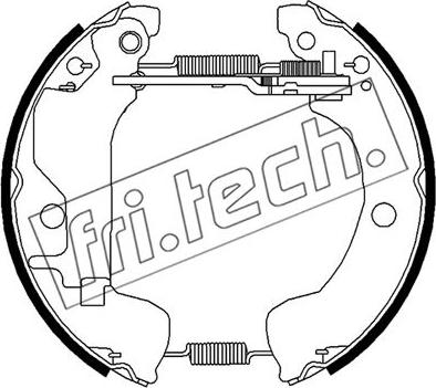 Fri.Tech. 16507 - Комплект тормозных колодок, барабанные autosila-amz.com