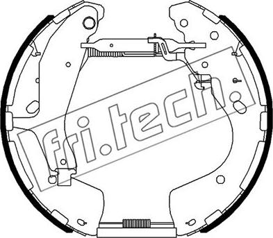 Fri.Tech. 16519 - Комплект тормозных колодок, барабанные autosila-amz.com