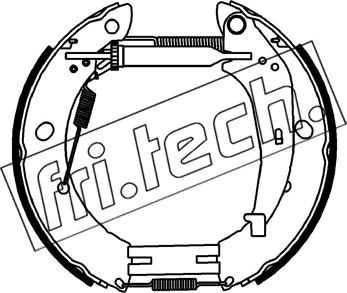Fri.Tech. 16539 - Комплект тормозных колодок, барабанные autosila-amz.com
