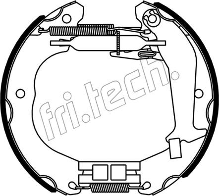 Fri.Tech. 16533 - Комплект тормозных колодок, барабанные autosila-amz.com