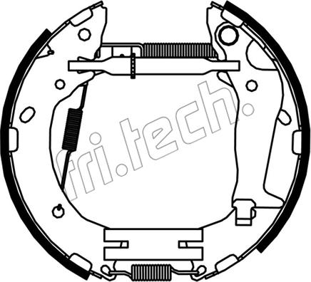 Fri.Tech. 16532 - Комплект тормозных колодок, барабанные autosila-amz.com