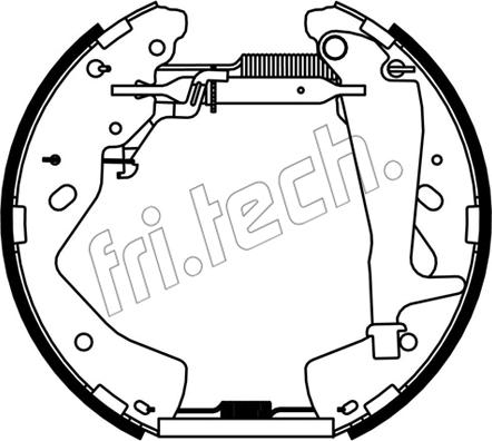 Fri.Tech. 16537 - Комплект тормозных колодок, барабанные autosila-amz.com