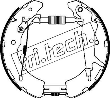 Fri.Tech. 16528 - Комплект тормозных колодок, барабанные autosila-amz.com