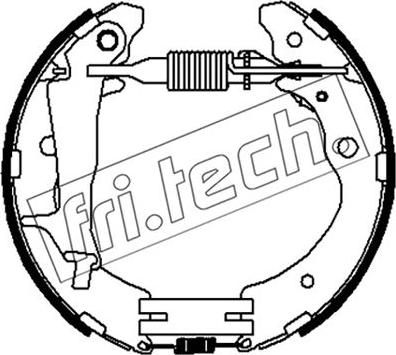 Fri.Tech. 16523 - Комплект тормозных колодок, барабанные autosila-amz.com