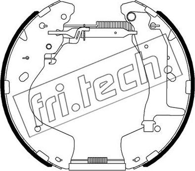 Fri.Tech. 16522 - Комплект тормозных колодок, барабанные autosila-amz.com