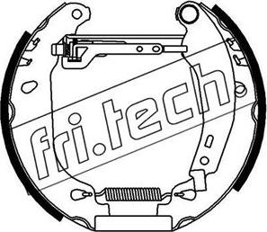 Fri.Tech. 16058 - Комплект тормозных колодок, барабанные autosila-amz.com