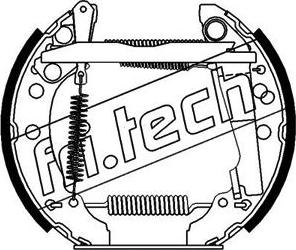 Fri.Tech. 16000 - Комплект тормозных колодок, барабанные autosila-amz.com