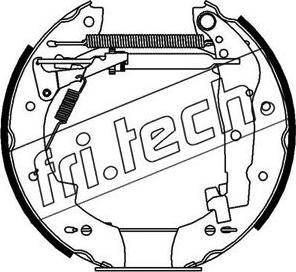 Fri.Tech. 16019 - Комплект тормозных колодок, барабанные autosila-amz.com