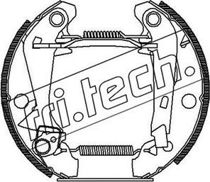 Fri.Tech. 16015 - Комплект тормозных колодок, барабанные autosila-amz.com