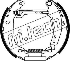 Fri.Tech. 16021 - Комплект тормозных колодок, барабанные autosila-amz.com