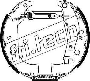 Fri.Tech. 16153 - Комплект тормозных колодок, барабанные autosila-amz.com