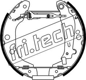 Fri.Tech. 16157 - Комплект тормозных колодок, барабанные autosila-amz.com