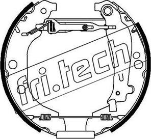 Fri.Tech. 16164 - Комплект тормозных колодок, барабанные autosila-amz.com