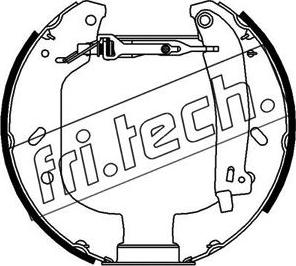 Fri.Tech. 16102 - Комплект тормозных колодок, барабанные autosila-amz.com